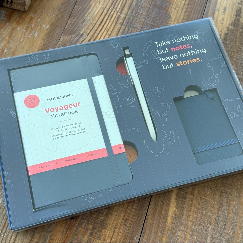 Moleskine Black Tablet Accessory Set with Luggage Tag, Notebook and Pen